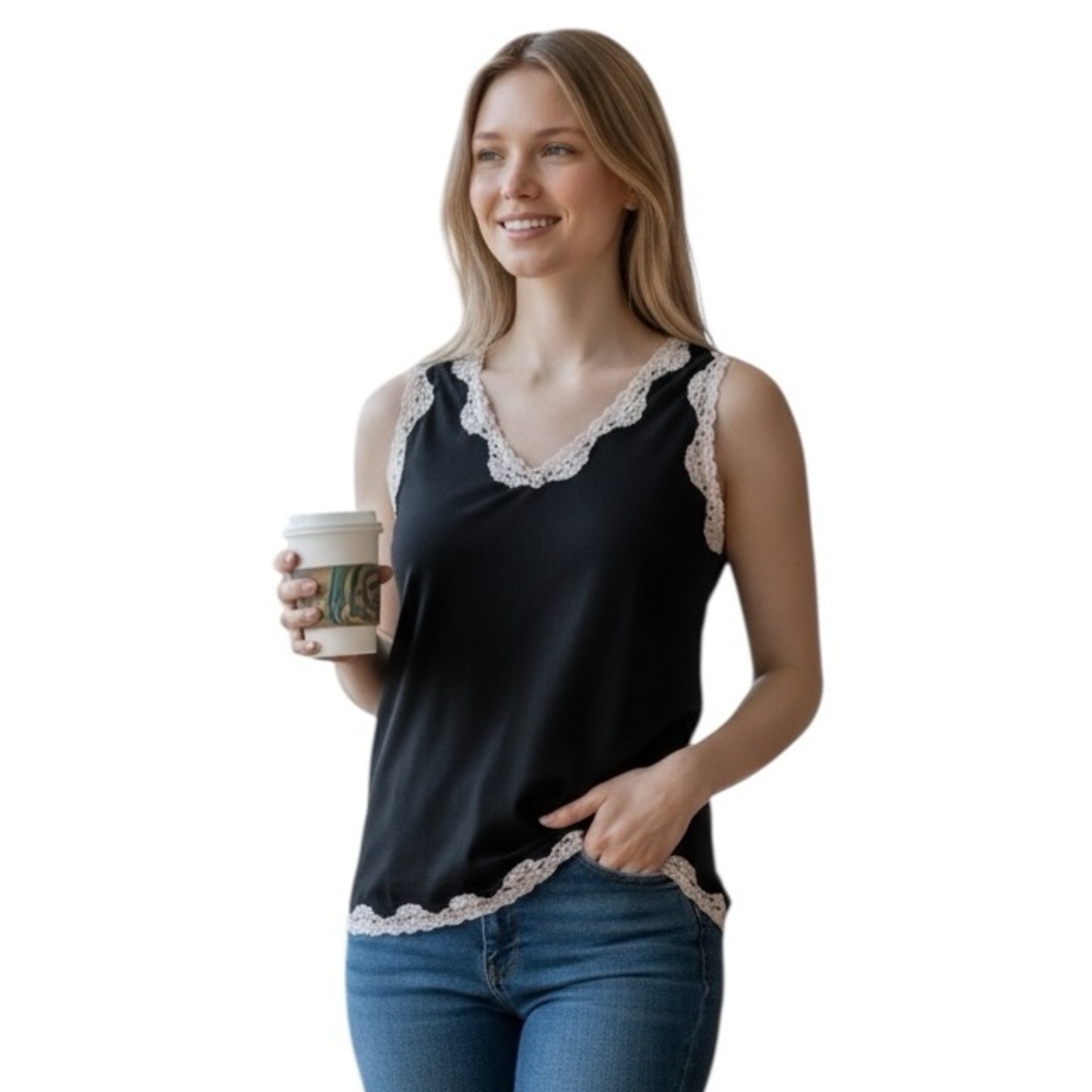 Morgan Taylor lace trimmed top